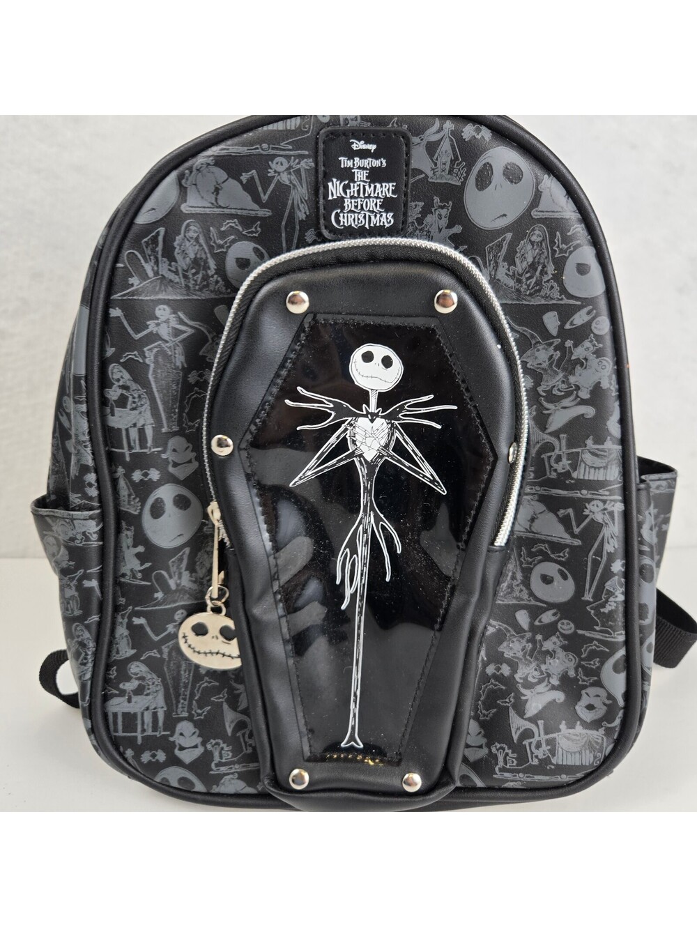 Disney Nightmare Before Christmas Jack Skellington Mini Backpack Faux Leather